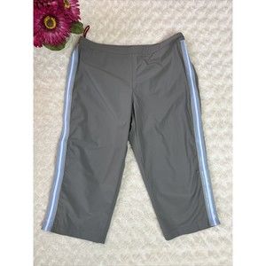 Prada Sport Nylon Blend 3/4 Length Track Pants Athletic Zip Sz 40